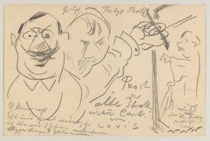 Lovis Corinth til Carl Strathmann: postkort, poststemplet 10. august 1904 af Lovis Corinth