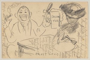 Lovis Corinth til Carl Strathmann: postkort, poststemplet 13. marts 1903 af Lovis Corinth