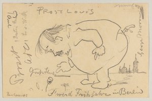 Lovis Corinth til Carl Strathmann: postkort, poststemplet 1. april 1908 af Lovis Corinth