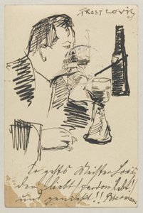 Lovis Corinth til Carl Strathmann: postkort, poststemplet 20. april 1903 af Lovis Corinth