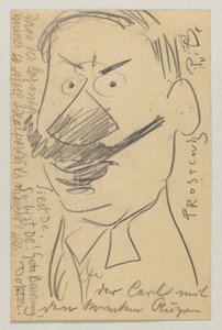 Lovis Corinth til Carl Strathmann: postkort, poststemplet 21. februar 1904 af Lovis Corinth