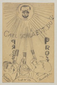 Lovis Corinth til Carl Strathmann: postkort, poststemplet 9. januar 1910 af Lovis Corinth