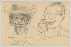Lovis Corinth til Carl Strathmann: postkort, postmærke på forsiden 17. december 1902 af Lovis Corinth