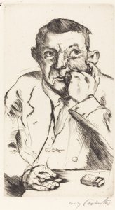 Portræt af en mand, der ryger af Lovis Corinth
