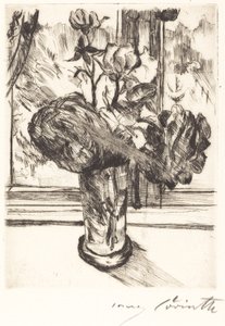Roser i et glas vand af Lovis Corinth