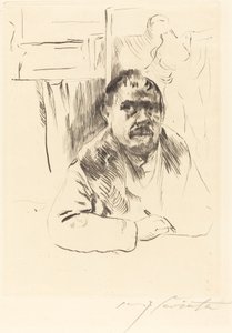 Selvportræt i pelsfrakke af Lovis Corinth