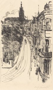 Gade i Koenigsberg (gade i Koenigsberg) af Lovis Corinth
