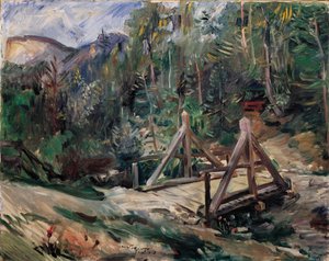 Tyrolsk landskab med en bro af Lovis Corinth