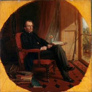 Portræt af den engelske forfatter Charles Kingsley (1819-1875) Maleri af Lowes Cato Dickinson (1819-1908) 1862 London, National Portrait Gallery af Lowes Cato Dickinson