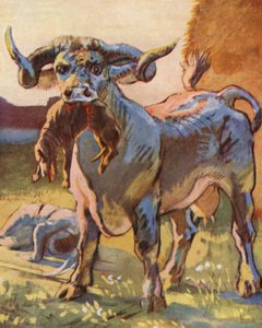 Illustration til historier om Guy af Warwick (farvelitografi)