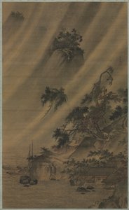 River Village i et regnvejr af Lu Wenying