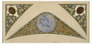 Skitse til banketrappen på rådhuset i Paris: Bélier, ca. 1888 -1898 (olie)