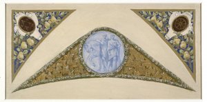Skitse til festtrappen på rådhuset i Paris: Gemini, mellem 1888 og 1898 (olie)