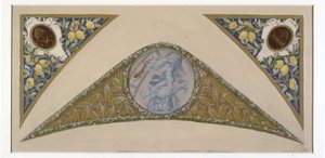 Skitse til Fêtes-trappen på rådhuset i Paris: Capricorne, mellem 1888 og 1898 (olie)