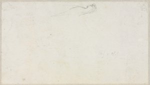 Skitse af en sfinx [?] (verso) af Luc Olivier Merson