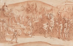 Begravelsesprocession af Luca Cambiaso