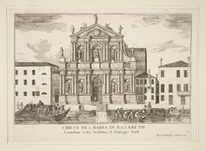 Santa Maria di Nazareth kirke fra af Luca Carlevarijs