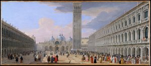 Markuspladsen, Venedig af Luca Carlevarijs