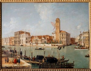 Canal Grande i Venedig Maleri af Luca Carnevaris (1663-1730) Reims fra det 18. århundrede, Museum of Fine Arts