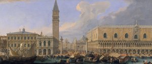 Moloen, Venedig, fra Bacino di San Marco, ca. 1709 af Luca Carlevaris