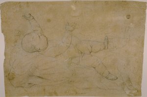 tilbagelænet barn af Luca Giordano