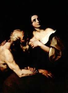 Roman Charity (olie på lærred) af Luca Giordano