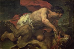 Samson og Løven af Luca Giordano