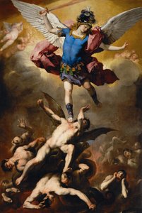 Oprørsenglenes fald af Luca Giordano