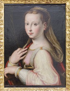 Sankt Katarina af Alexandria, Luca Longhi (olie på lærred)