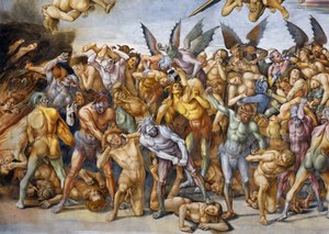 Damned in hell, fra Last Judgment fresko-cyklus