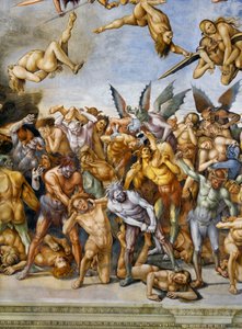 Damned in hell, fra Last Judgment fresko-cyklus