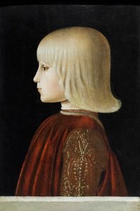 Portræt af en ung mand (Guidubaldo da Montefeltro), ca. 1478 (tempera på panel) af Luca Signorelli
