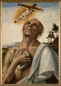Saint Jerome penitent en extase - Saint Jerome penitentin ecstasy ... af Luca Signorelli