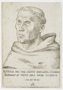 Martin Luther, buste i trekvartssyn af Lucas Cranach the Elder
