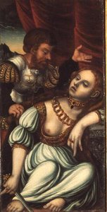 Tarquin og Lucretia af Lucas (studio of) Cranach