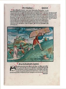 Illustration fra Det Gamle Testamente, del II, Joshua - Esther, fra Bibelen, oversat af Martin Luther, Wittemberg, 1524 af Lucas Cranach
