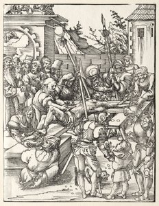 St. Bartholomews martyrium af Lucas Cranach