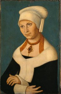 Portræt af hertuginden Barbara af Sachsen, 1478-1534 (kone til George den skæggede)