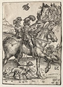 A Gentleman and a Lady Riding to the Chase, 1506. af Lucas Cranach the Elder