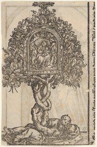 Et gyldent relikvieskrin med Jesses træ, fra den store serie af Wittenberg-relikvier, 1509. af Lucas Cranach the Elder