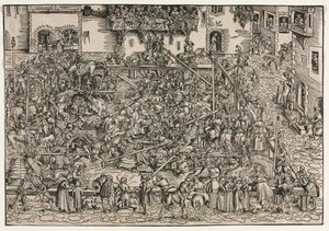 En turnering, 1506. af Lucas Cranach the Elder