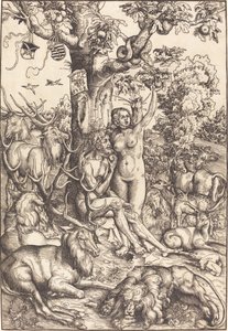 Adam og Eva i paradis af Lucas Cranach the Elder