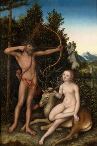 Apollo og Diana af Lucas Cranach the Elder