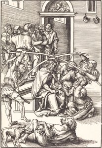 Kristus kronet med torne af Lucas Cranach the Elder