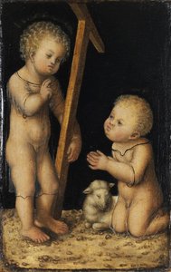 Kristus og Johannes Døberen som børn af Lucas Cranach the Elder