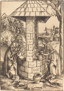 Kristus og Samarias kvinde af Lucas Cranach the Elder