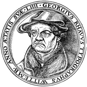 Georg Rhau (1488-1548) af Lucas Cranach the Elder