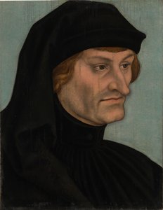Tysk: Bildnis des Rudolph Agricola Portræt af Rudolph Agricola eller portræt af Johannes Geiler von Kaysersberg af Lucas Cranach the Elder