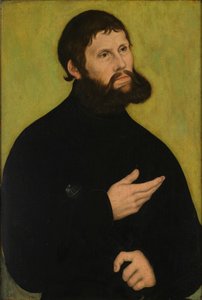 Tysk: Martin Luther als Junker Jörg Portræt af Martin Luther som Junker Jörg af Lucas Cranach the Elder