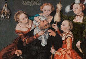 Herkules med Omphale af Lucas Cranach the Elder